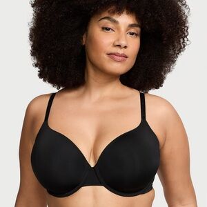 Victoria's Secret T Shirt Bra Lightly Lined Wireless Black 34DDD 34F Soft
